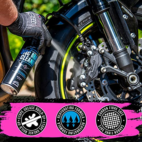 "Muc-Off Disc Brake Cleaner 400ml – Hochwirksamer, schnell trocknender Bremsenreiniger für Motorrad, pflegt Bremsbeläge & Rotoren
