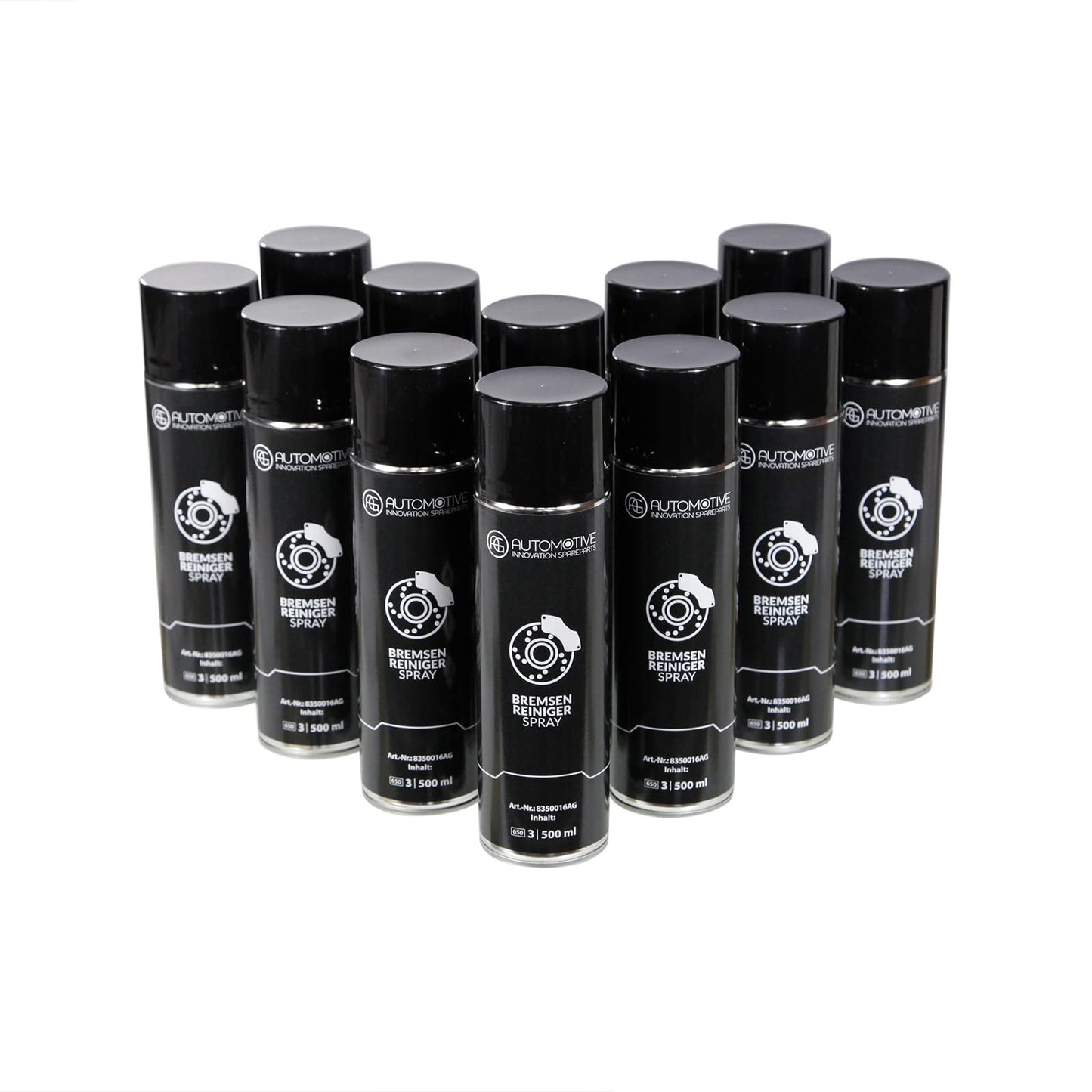AG Automotive Bremsenreiniger Teilereiniger Entfetter Sprühdose Acetonfrei Spraydose 12x500ml Bremsreiniger Spray