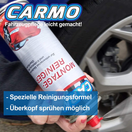 CARMO 12x Montagereiniger 500ml – Bremsenreiniger, acetonfrei, hohe Reinigungskraft, entfernt Öl, Fett, Bremsstaub & Ablagerungen